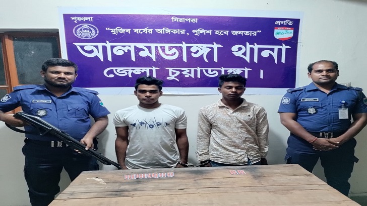 আলমডাঙ্গায় ১০০ পিস ট্যাপেন্টাডল ট্যাবলেটসহ দুই যুবক আটক