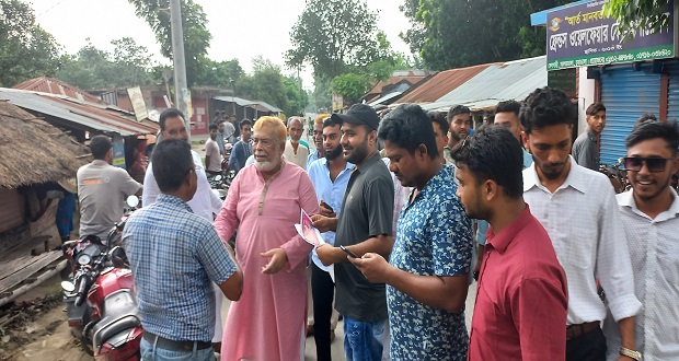 আলমডাঙ্গায় শেখ সামসুল আবেদীন খোকনের নির্বাচনী গণসংযোগ