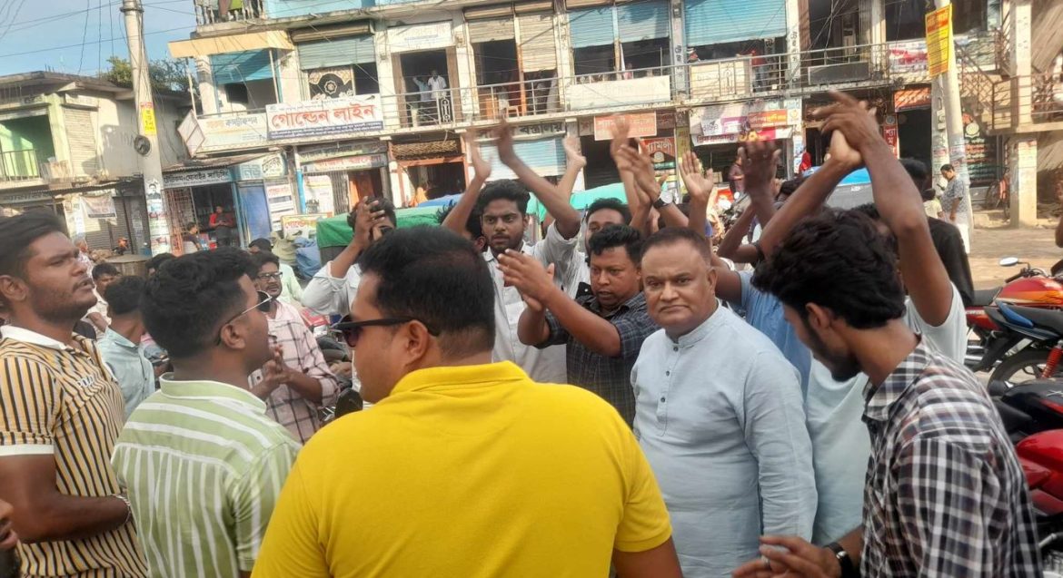 গাংনীতে ছাত্রলীগের বিক্ষোভ মিছিল