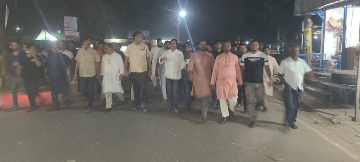 দর্শনায় আওয়ামী লীগের হরতাল বিরোধী মিছিল 