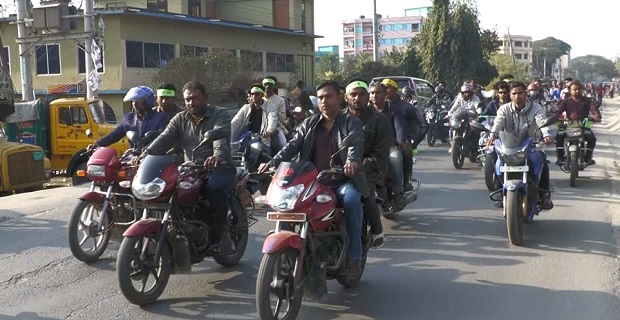 ঝিনাইদহ যুবলীগ নেতা বিপ্লবের মোটরসাইকেল শো-ডাউন