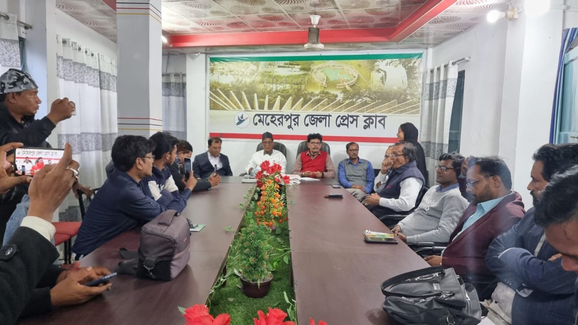 মেহেরপুর জেলা প্রেস ক্লাবের প্রতিষ্ঠাবার্ষিকী উদযাপনে নানা আয়োজন