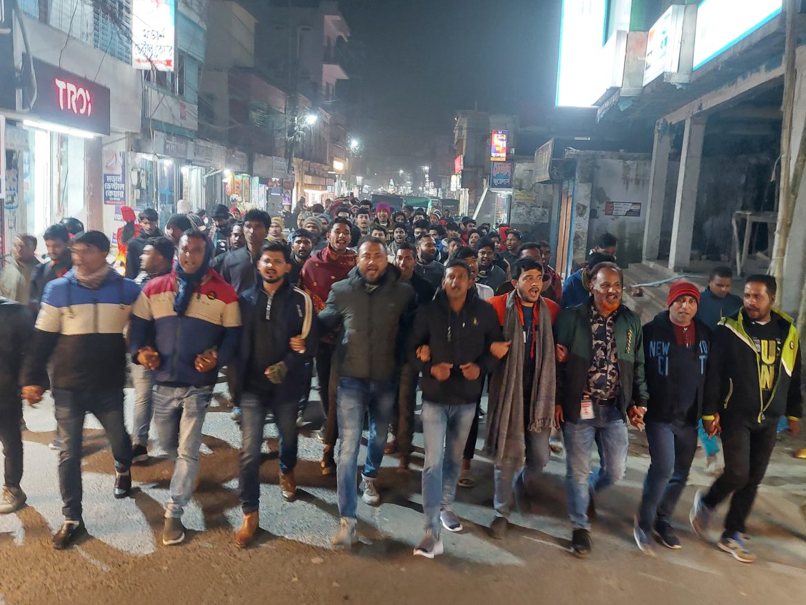 মেহেরপুর ছাত্রদলের প্রতিবাদ ও বিক্ষোভ মিছিল