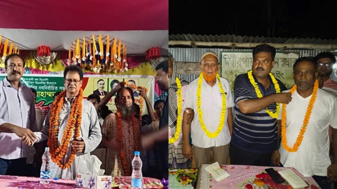 মেহেরপুর সদর উপজেলা বিএনপি’র সভাপতি ও সাধারণ সম্পাদককে সংবর্ধনা