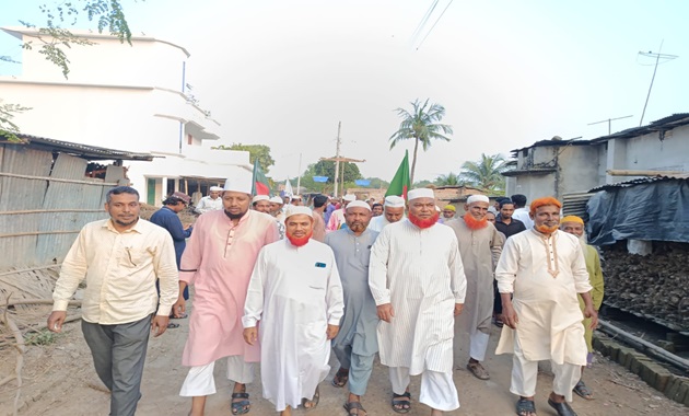 মেহেরপুরের রামদাসপুরে জামায়াত এমপি প্রার্থী তাজউদ্দিন খানের গণসংযোগ