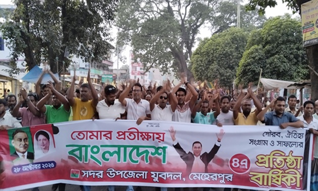 মেহেরপুরের বারাদীতে যুবদলের ৪৭তম প্রতিষ্ঠাবার্ষিকী পালিত