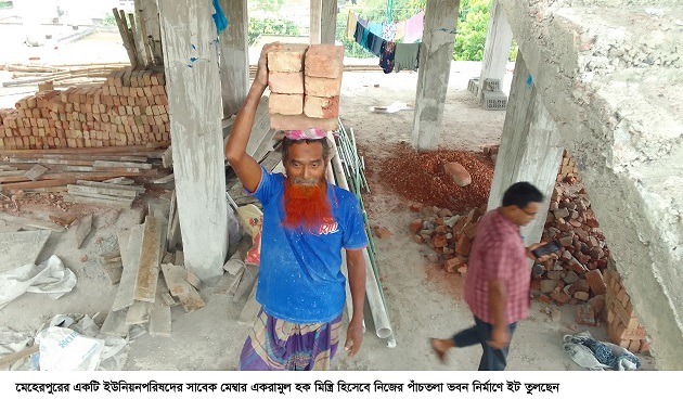 মেহেরপরে সাবেক জনপ্রতিনিধির হাতে নির্মাণ হচ্ছে পাঁচতলা ভবন