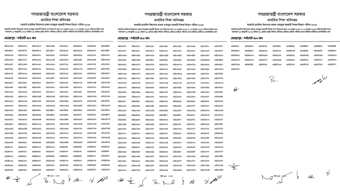 সরকারি প্রাথমিক বিদ্যালয়ের সহকারী শিক্ষক নিয়োগে মেহেরপুরে টিকেছে ৪৮৯ জন