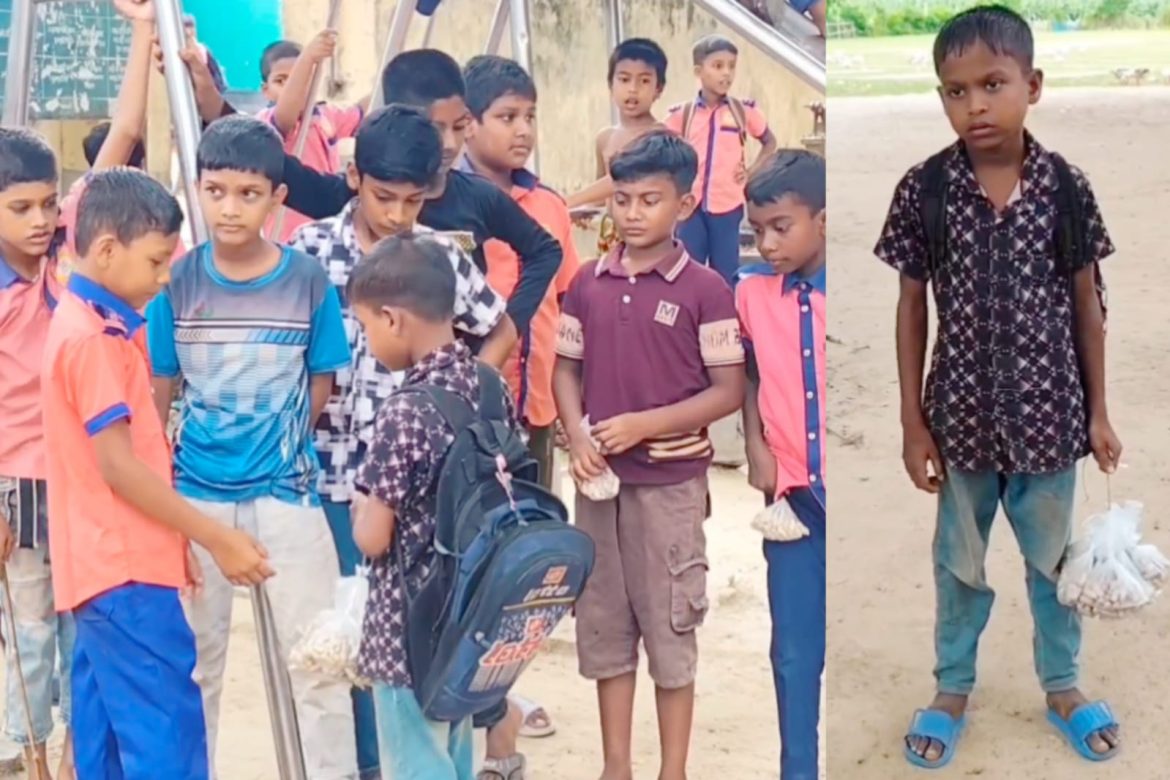 বাদাম বিক্রি করে চলে লেখাপড়া ও সংসার