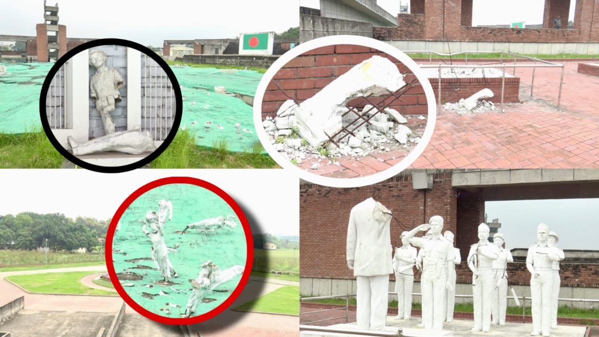 ধ্বংসযজ্ঞের দুই বছরেও সংস্কার হয়নি ভাস্কর্য ও স্থাপনা